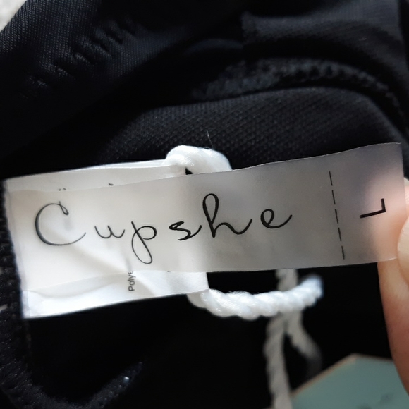 New Cupshe Large Black Cross Straps One Piece Swim Bathing Suit - Picture 4 of 14